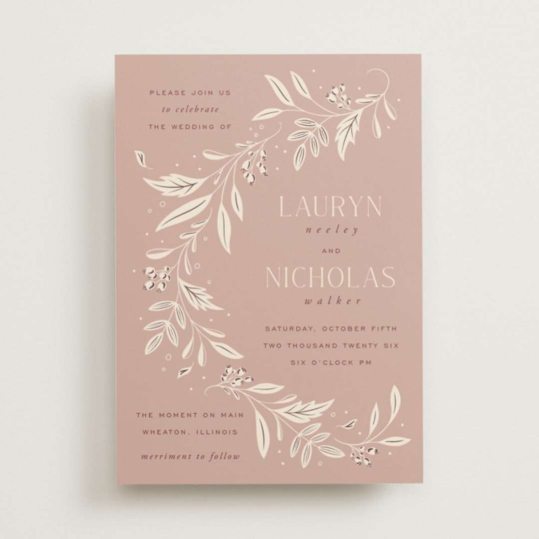 "Moment" - Wedding Invitations in Rose by Erin German - Front