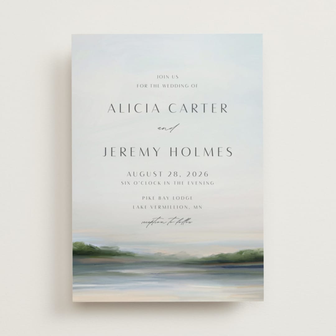 "Calm Water" - Wedding Invitations in Sky by Nicole Walsh - Front