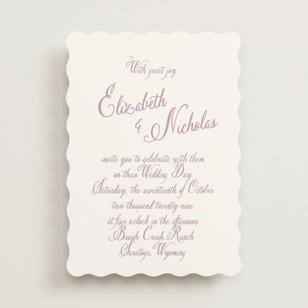 "Lavender Dreams" - Wedding Invitations in Lilac Dreams by Design Lotus - Front