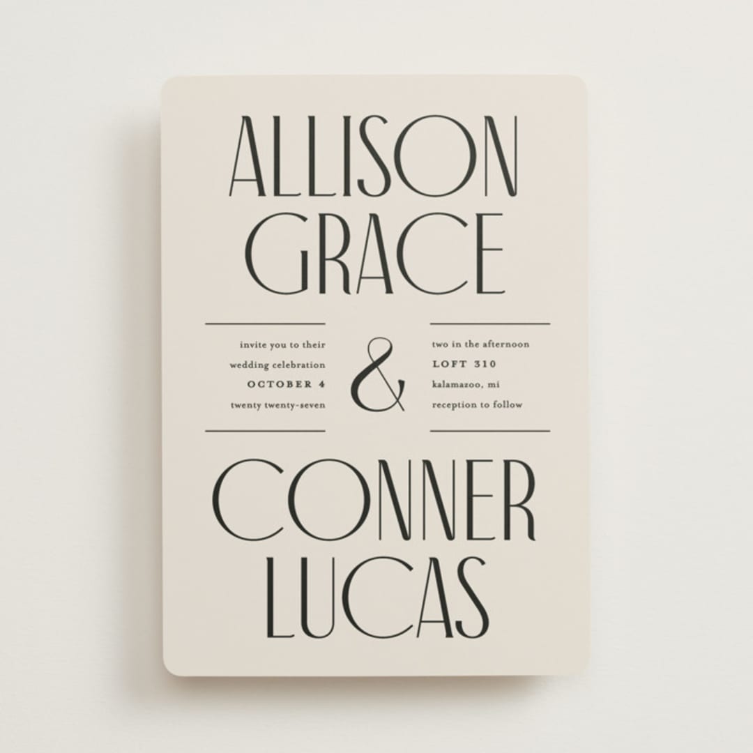 "All Type" - Wedding Invitations in Daydream by Pixel and Hank - Front