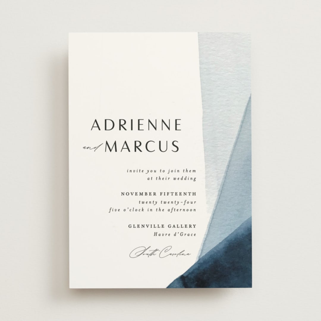 "Trio" - Wedding Invitations in Ocean by Erin L. Wilson - Front