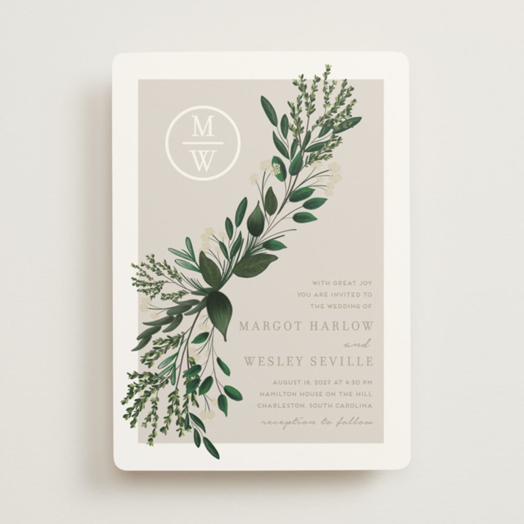 "Watermark" - Wedding Invitations in Cypress by Kaydi Bishop - Front