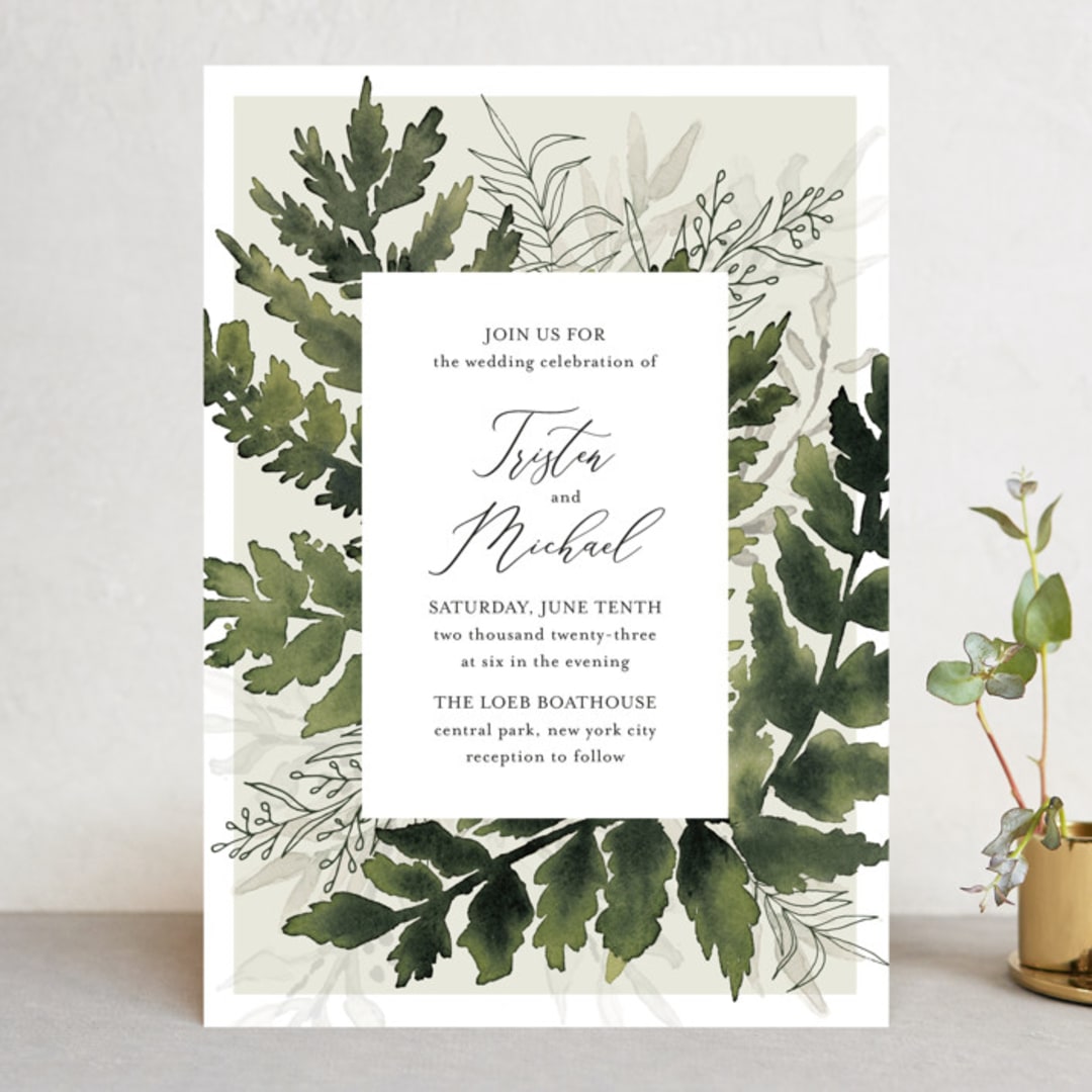 "Love springs eternal" - Wedding Invitations in Fern by Chris Griffith - Front