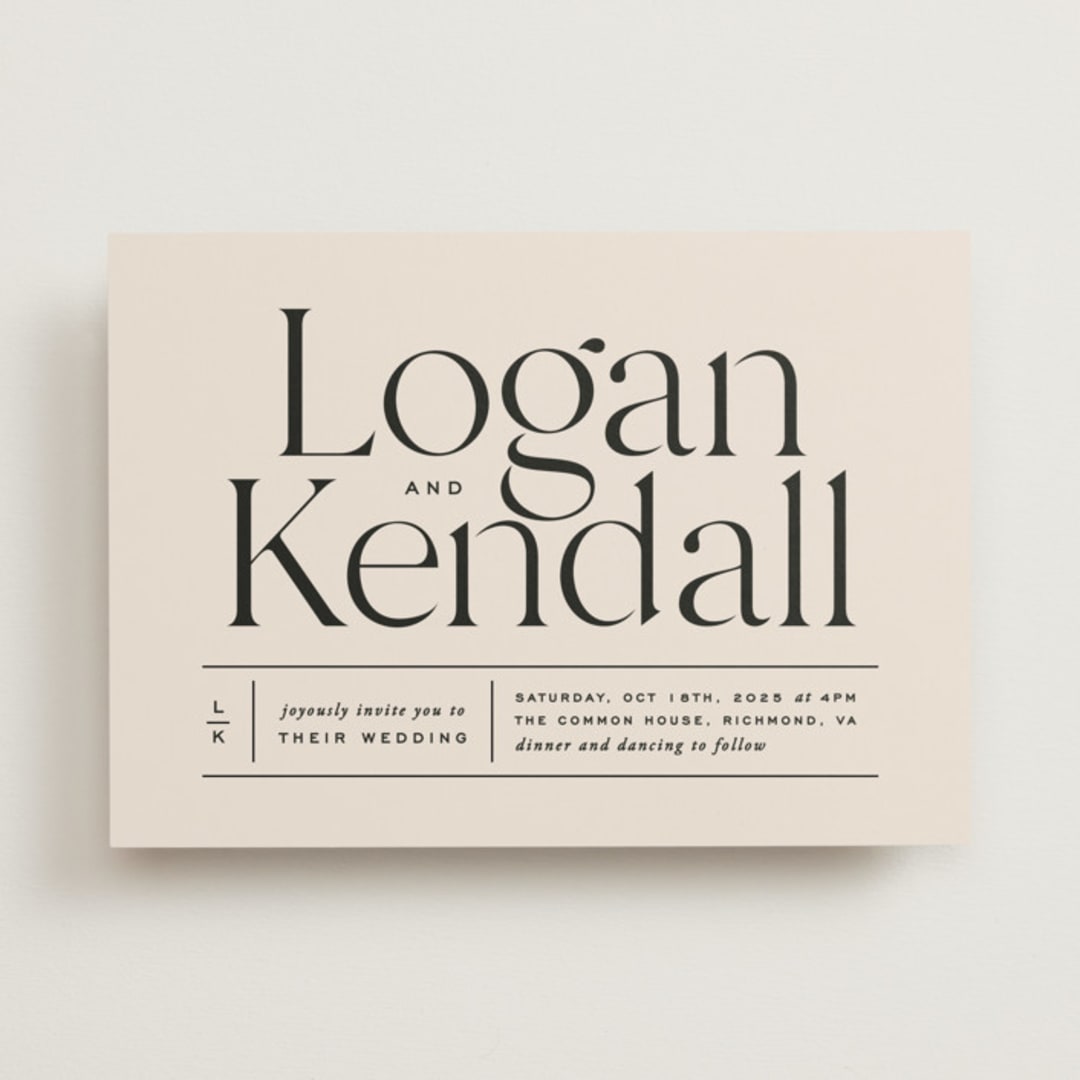 "Ivy" - Wedding Invitations in Ecru by Carly Reed Walker - Front