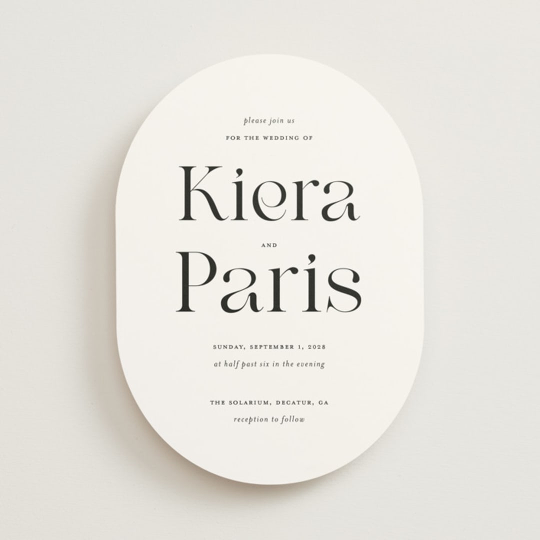 "Embellished Note" - Wedding Invitations in Tuxedo by tuldok - Front