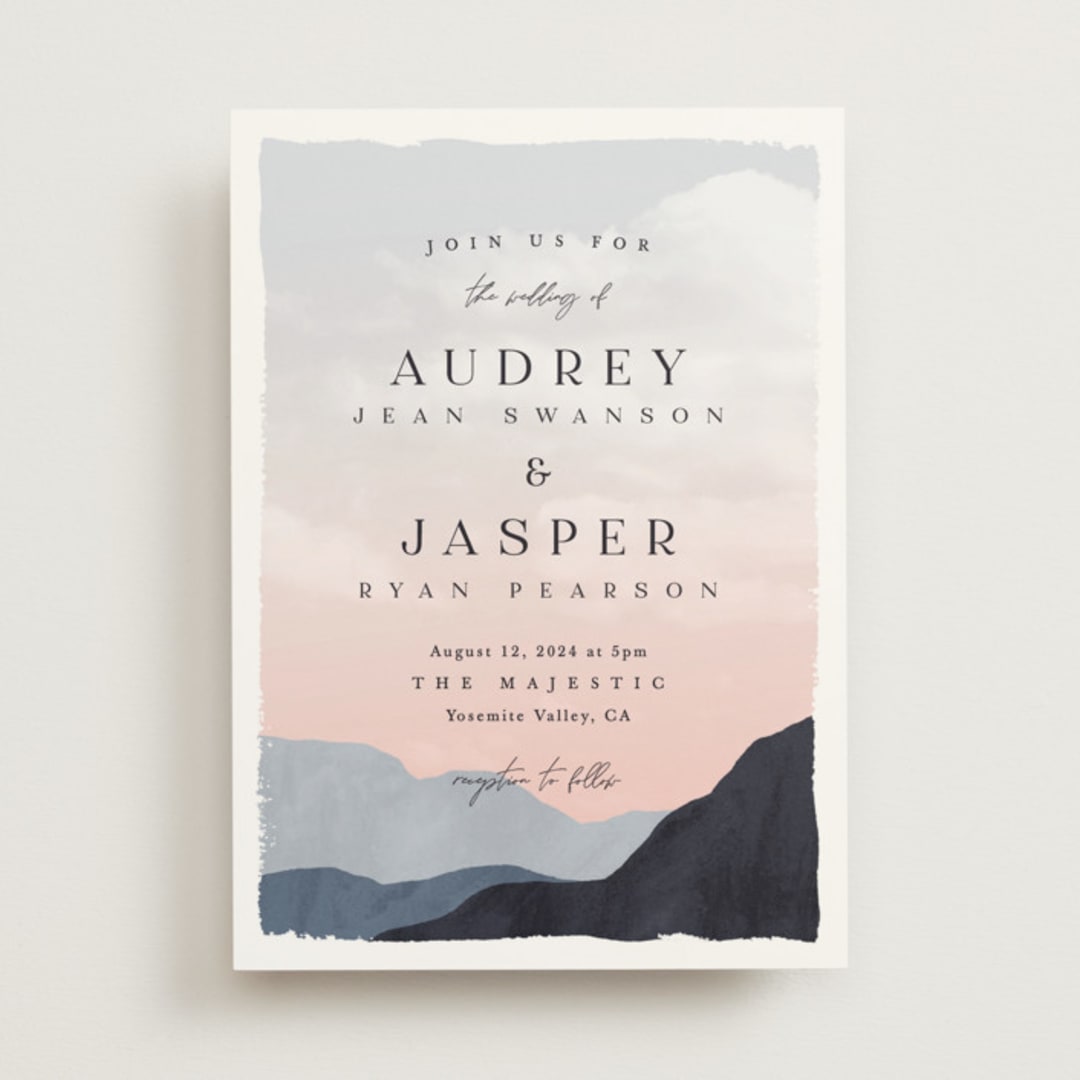 "scene" - Wedding Invitations in Sunrise by Pixel and Hank - Front