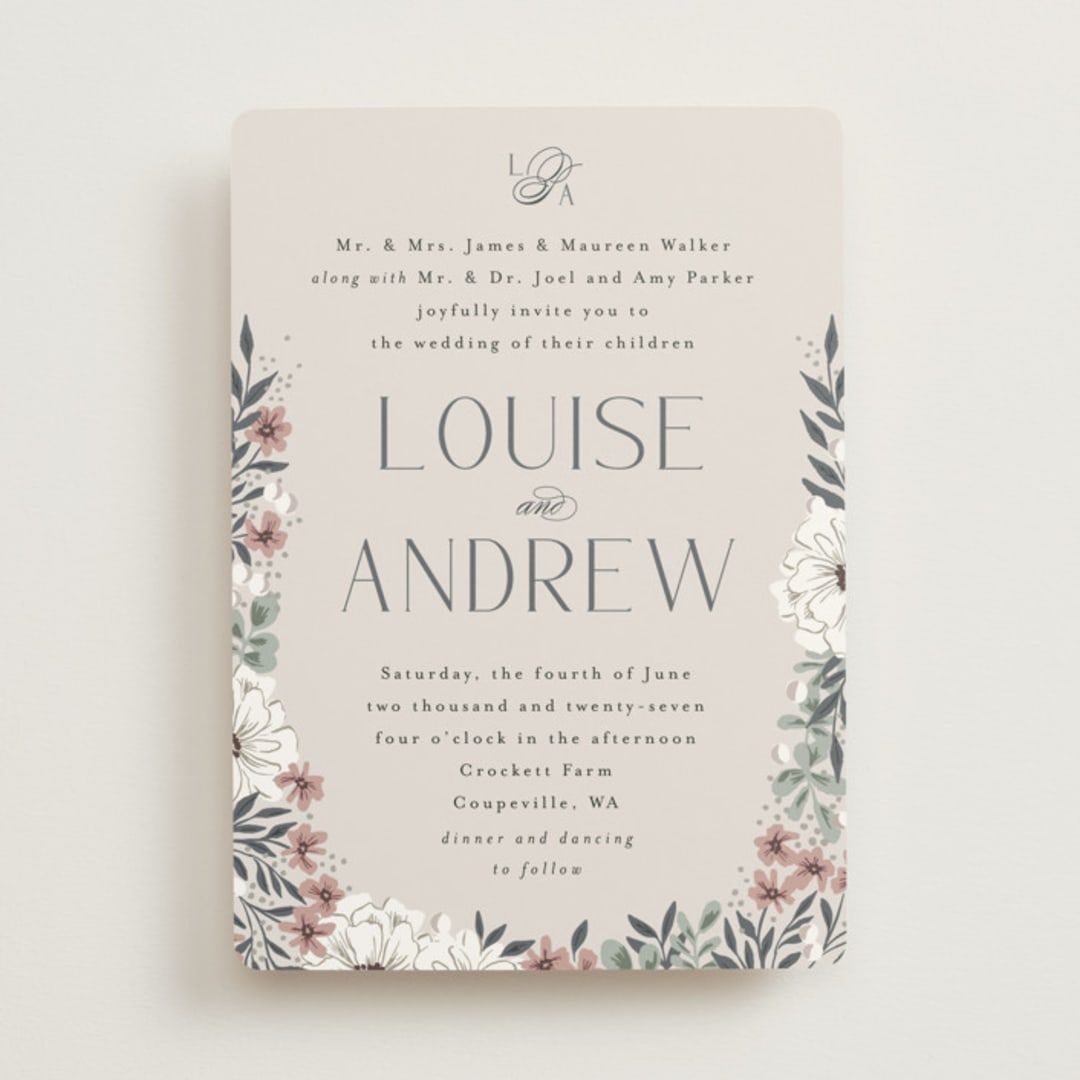 "Illuminated Storybook" - Wedding Invitations in Linen by Alethea and Ruth - Front