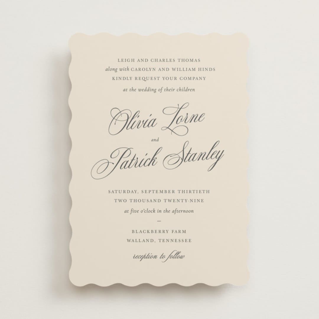 "belle meade" - Wedding Invitations in Champagne by Sara Hicks Malone - Front