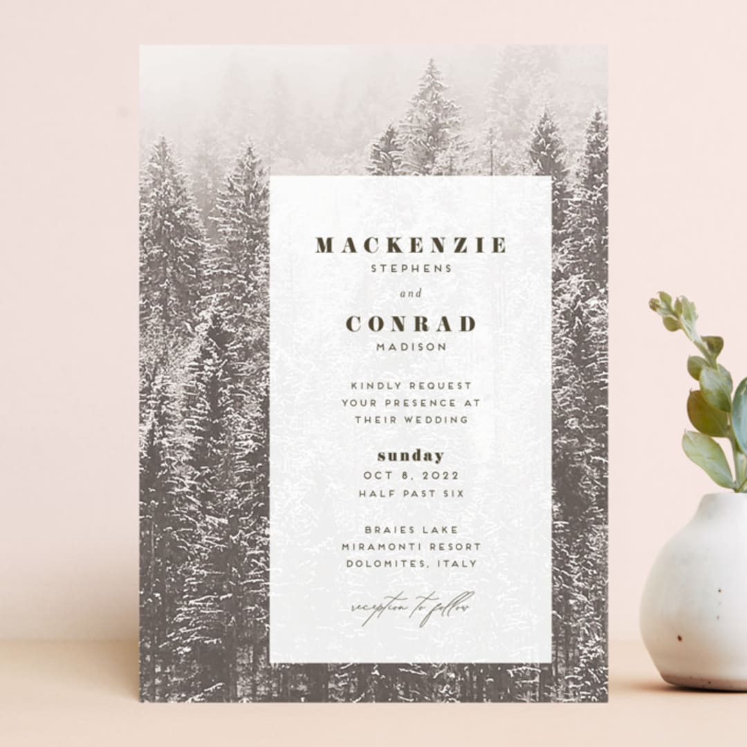 "Torrone" - Wedding Invitations in Cedar by chocomocacino - Front