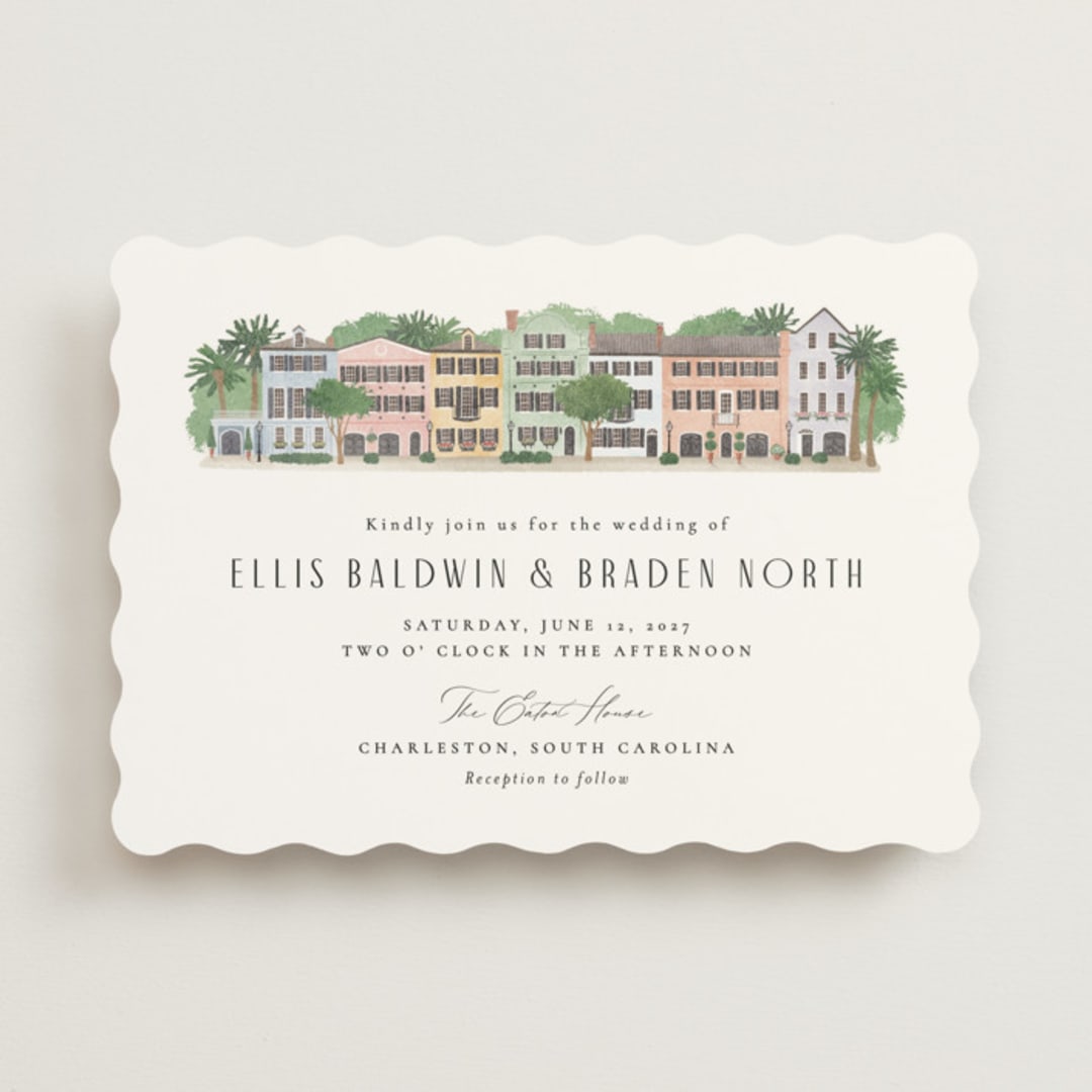 "East Bay street" - Wedding Invitations in Lily by Jennifer Wick - Front