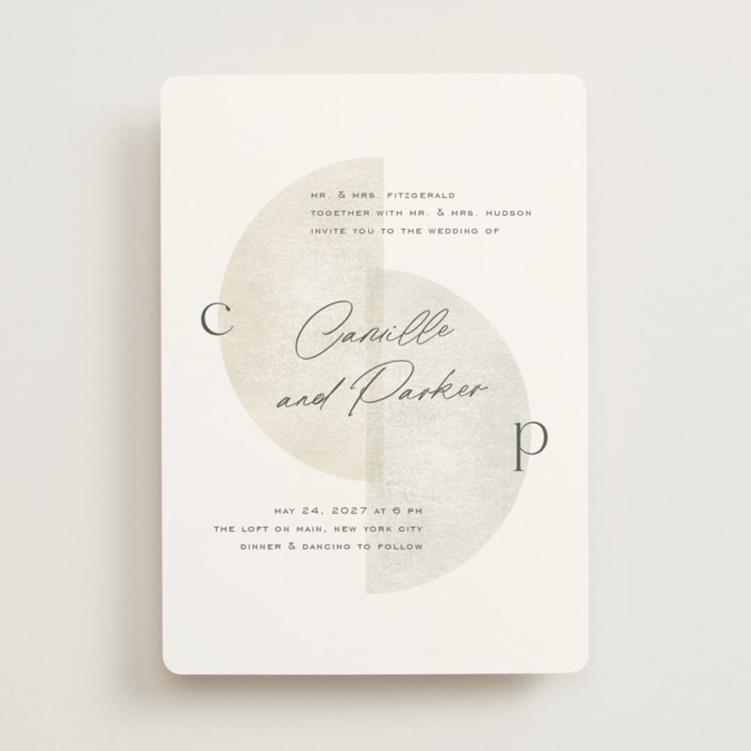 "Camille" - Wedding Invitations in Stone by Jackie Crawford - Front