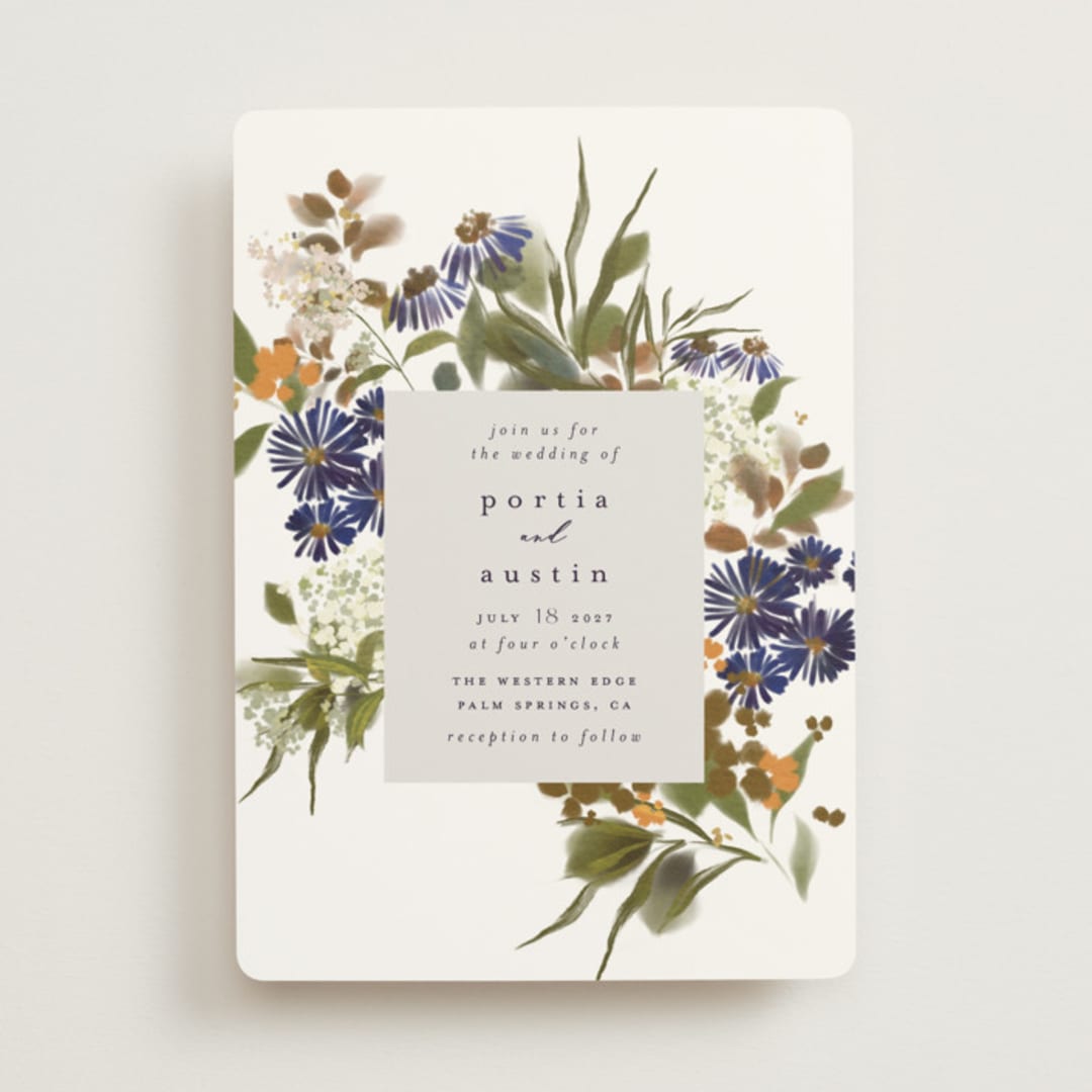 "Pressed Garden" - Wedding Invitations in Fall by Grace Kreinbrink - Front