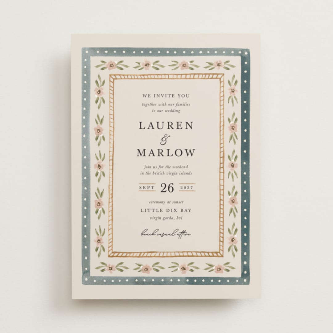 "Americana " - Wedding Invitations in Sea by leslie hamer - Front