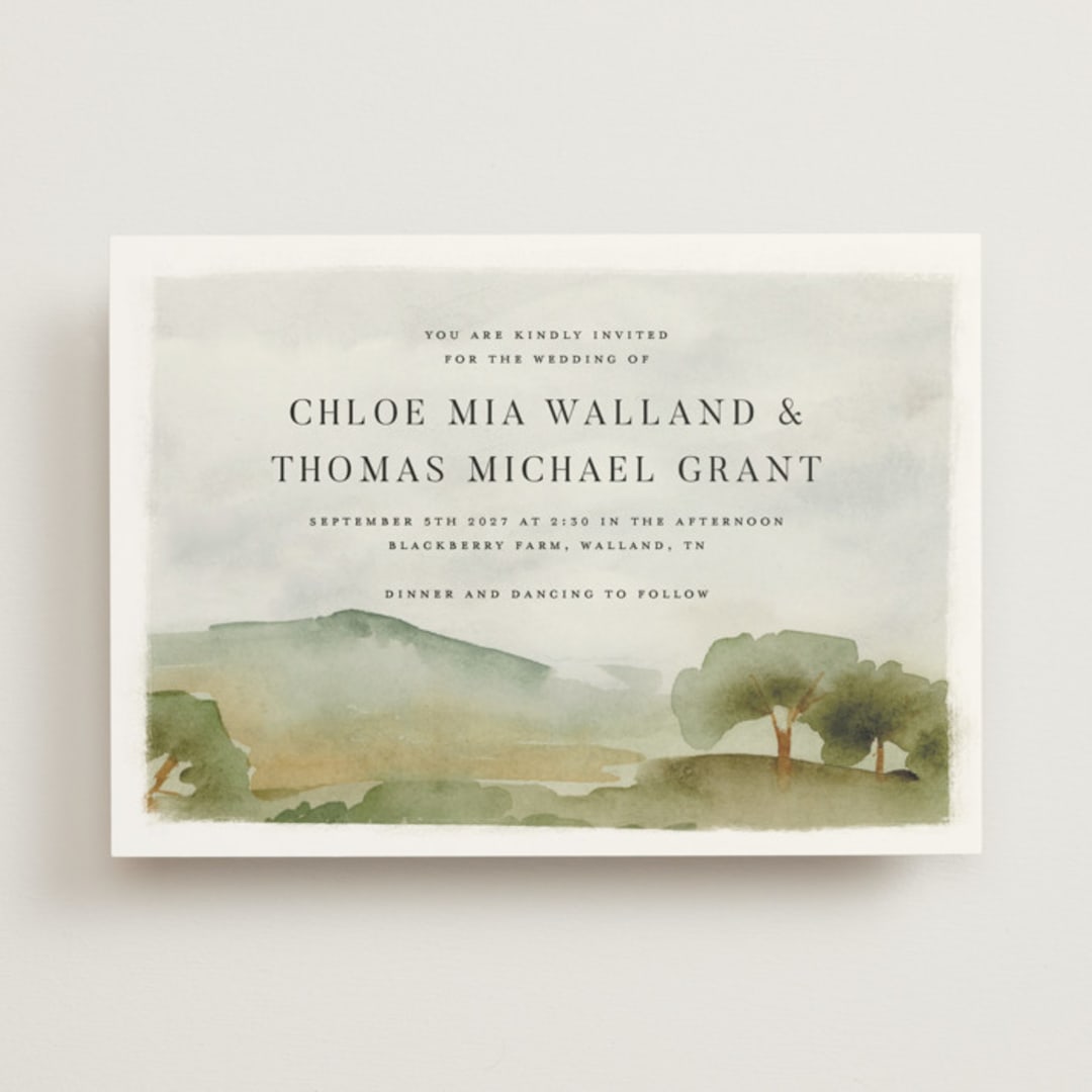"Countryside" - Wedding Invitations in Emerald by Petra Kern - Front