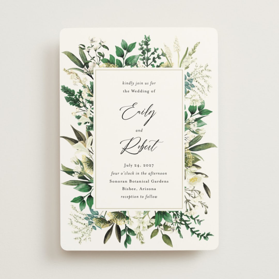 "Fresh Classic" - Wedding Invitations in Porcelain by Susan Moyal - Front