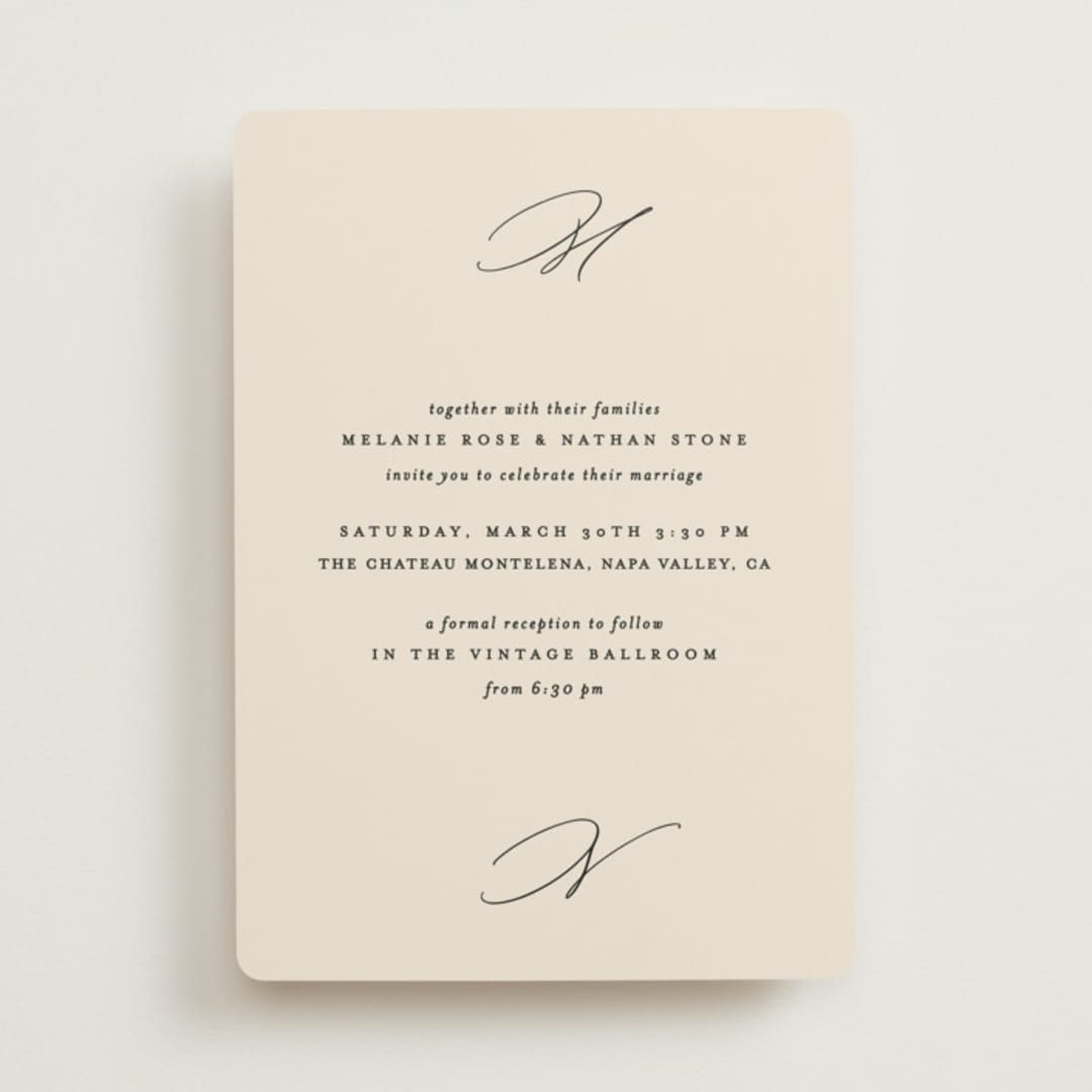 "Infinite" - Wedding Invitations in Ivory by Angela Thompson - Front