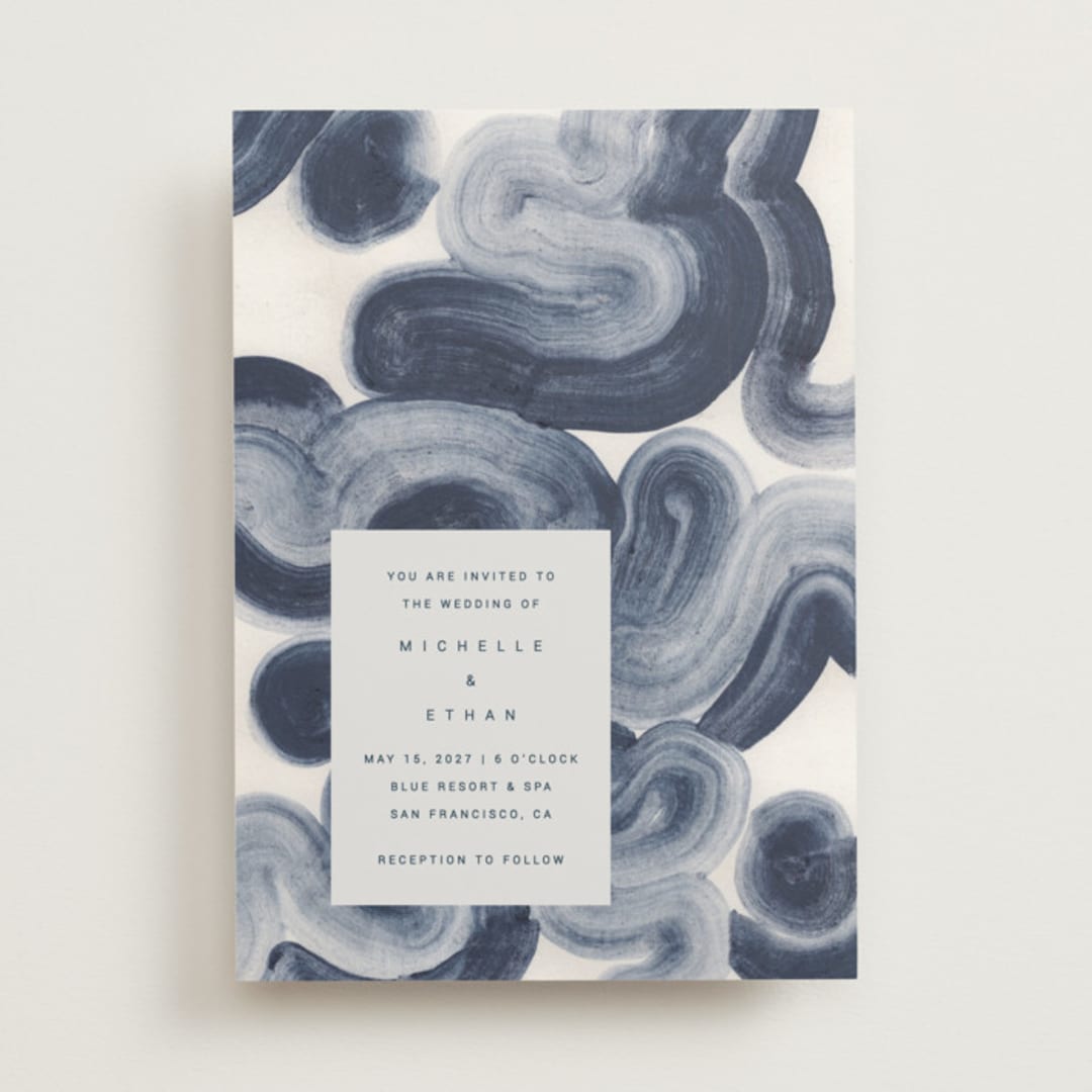 "meanders" - Wedding Invitations in Ocean by Sumak Studio - Front