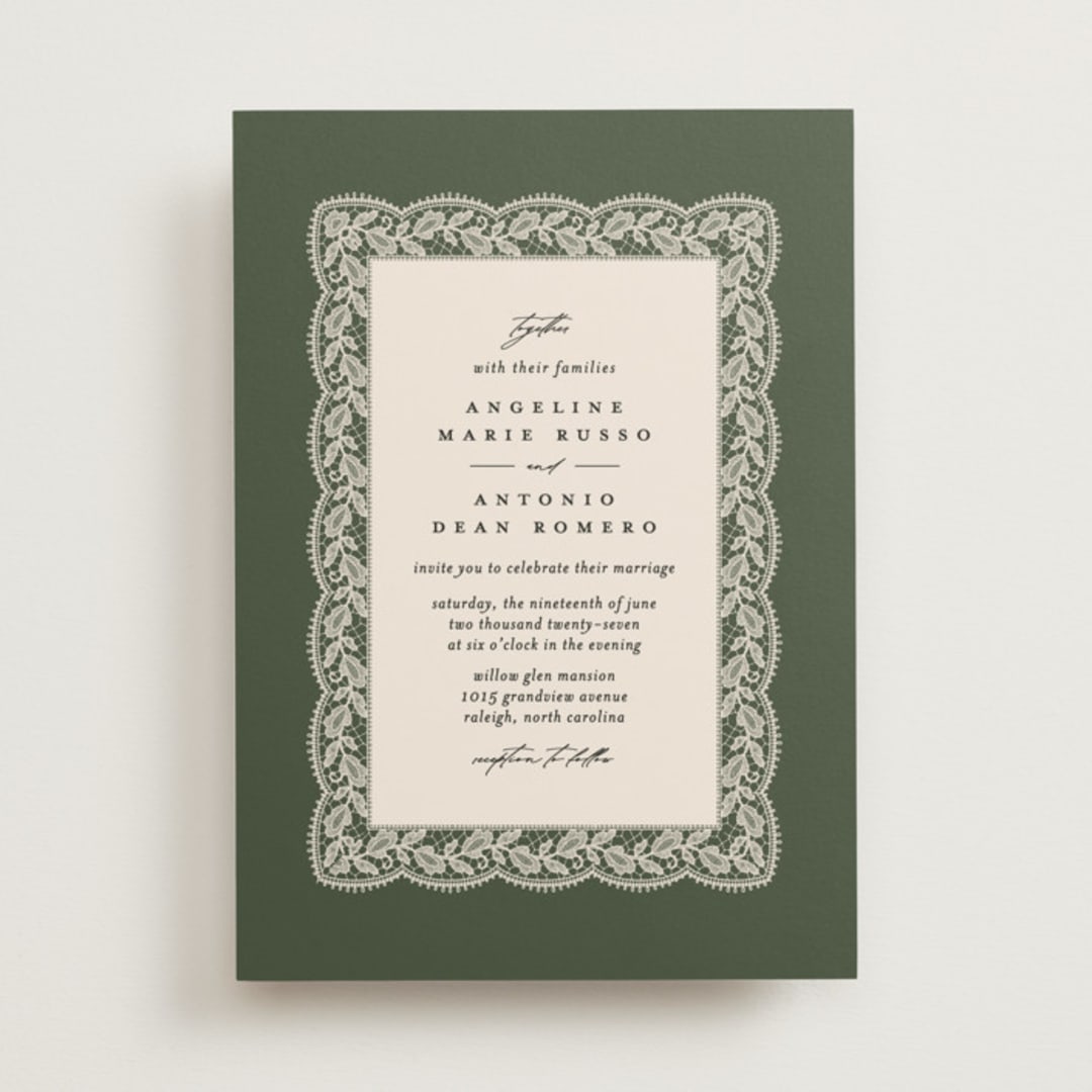 Chantilly Wedding Invitations by Erica Krystek | Minted