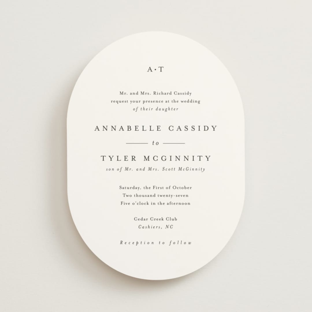 "Cedar creek" - Wedding Invitations in Cotton by Stacey Meacham - Front