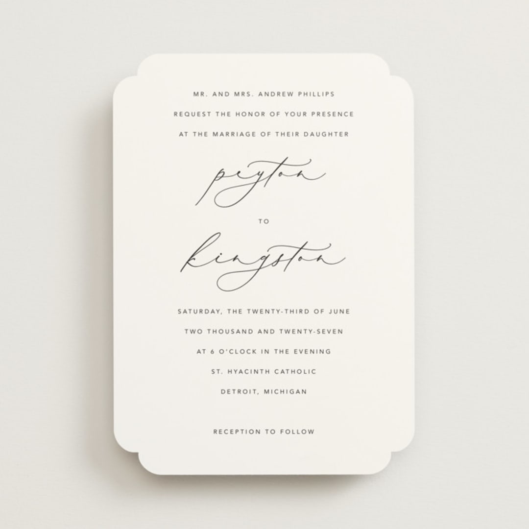 "Join Together" - Wedding Invitations in Inked by Design Lotus - Front