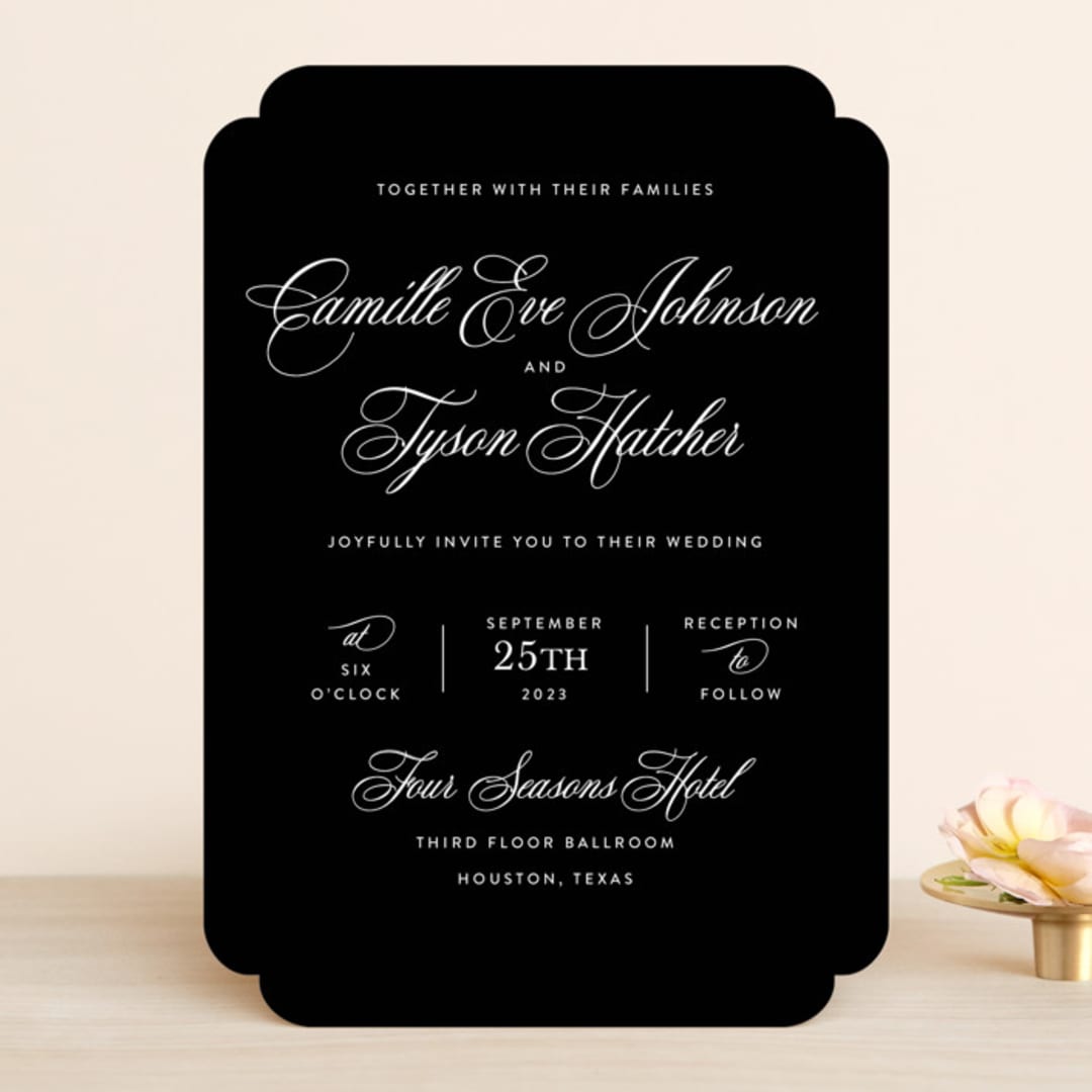 "our moment" - Wedding Invitations in Tuxedo by Jill Means - Front