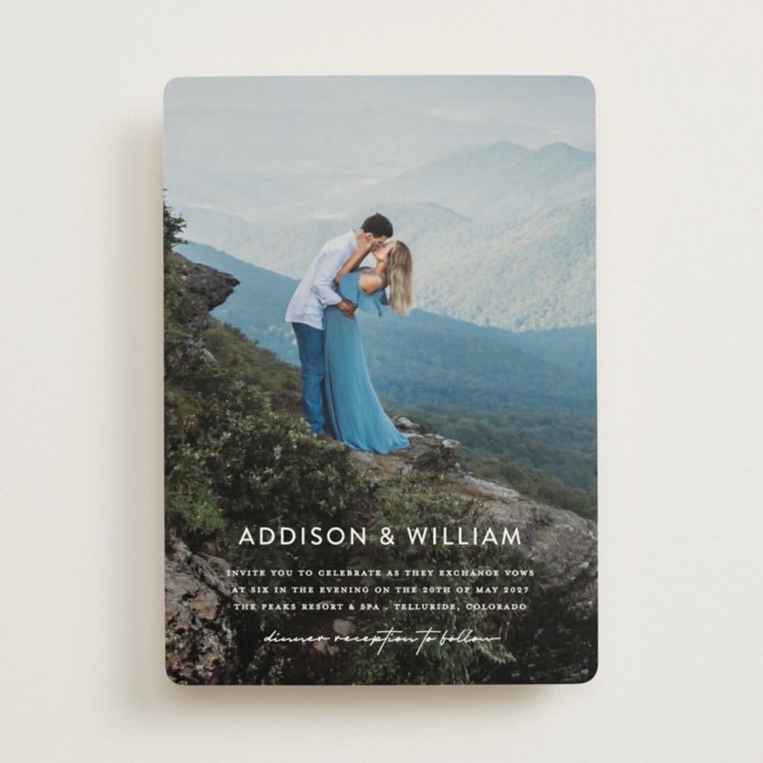 "As if a Dream" - Wedding Invitations in Cloud by Pine Street Creative - Front