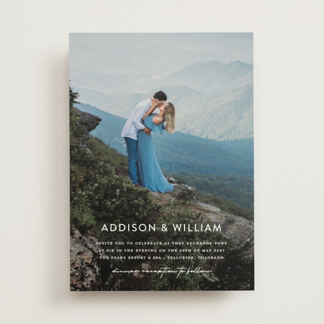 "As if a Dream" - Wedding Invitations in Cloud by Pine Street Creative - Front