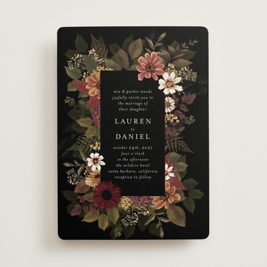 "Falling In Love" - Wedding Invitations in Harvest by Susan Moyal - Front