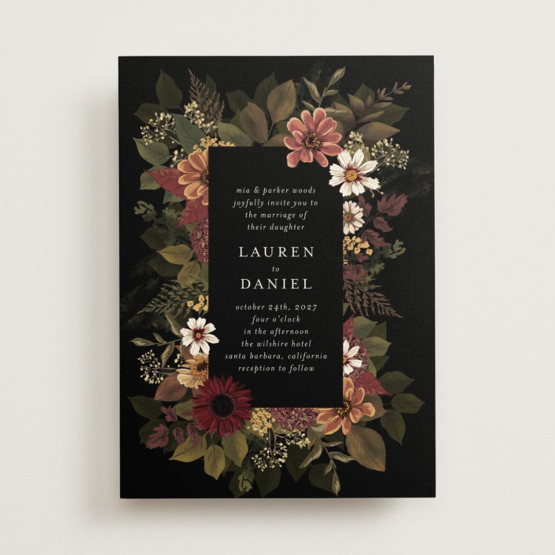"Falling In Love" - Wedding Invitations in Harvest by Susan Moyal - Front