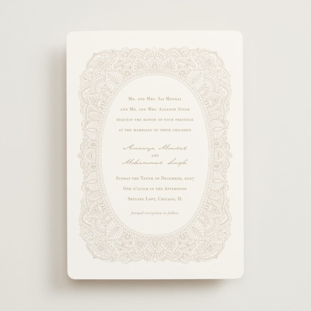 "Extravagant" - Wedding Invitations in Natural by Jessie Steury - Front