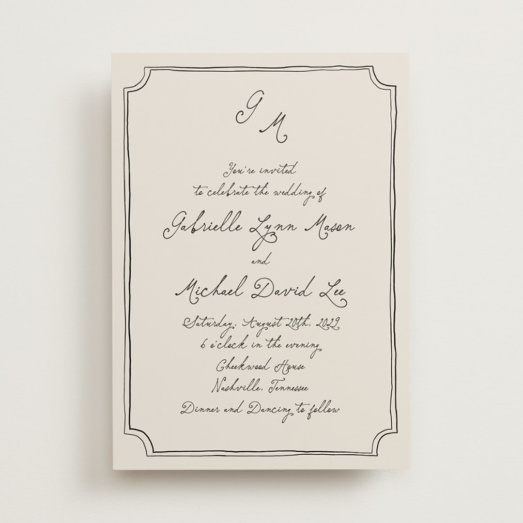 "Felicity" - Wedding Invitations in Vintage by Kelly Watkins - Front