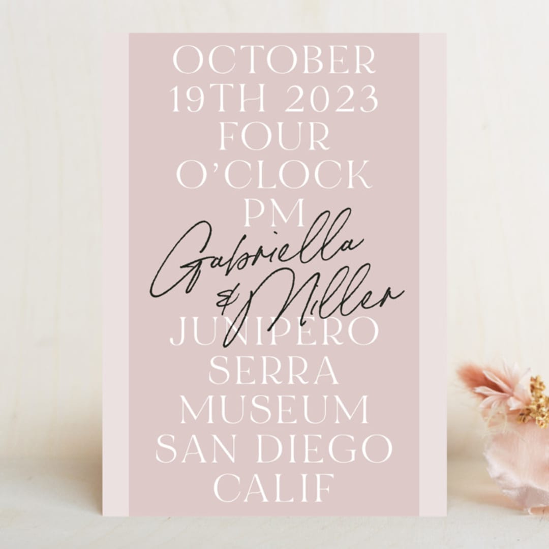 "Marry You" - Wedding Invitations in Blush by Design Lotus - Front