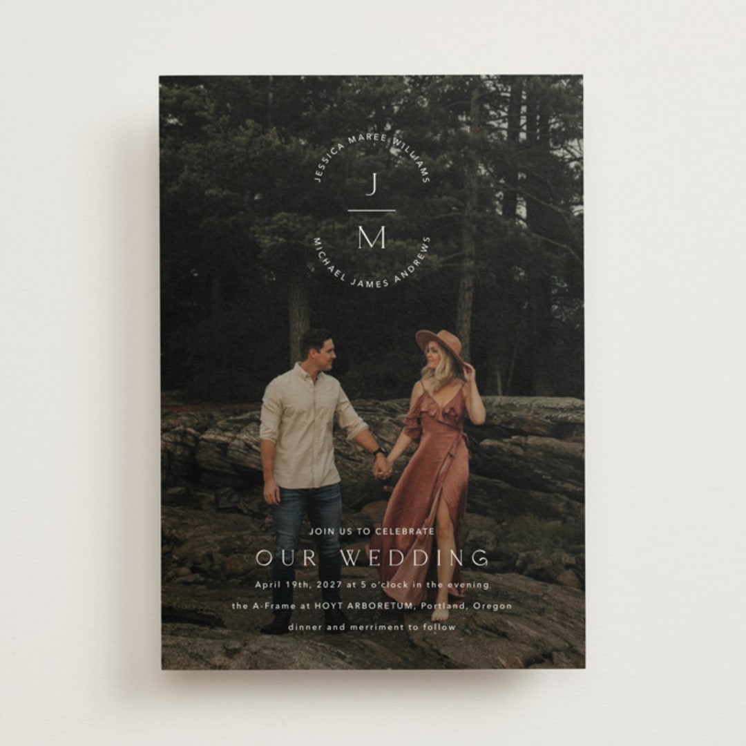 "Picture Perfect" - Wedding Invitations in Opal by Jennifer Postorino - Front