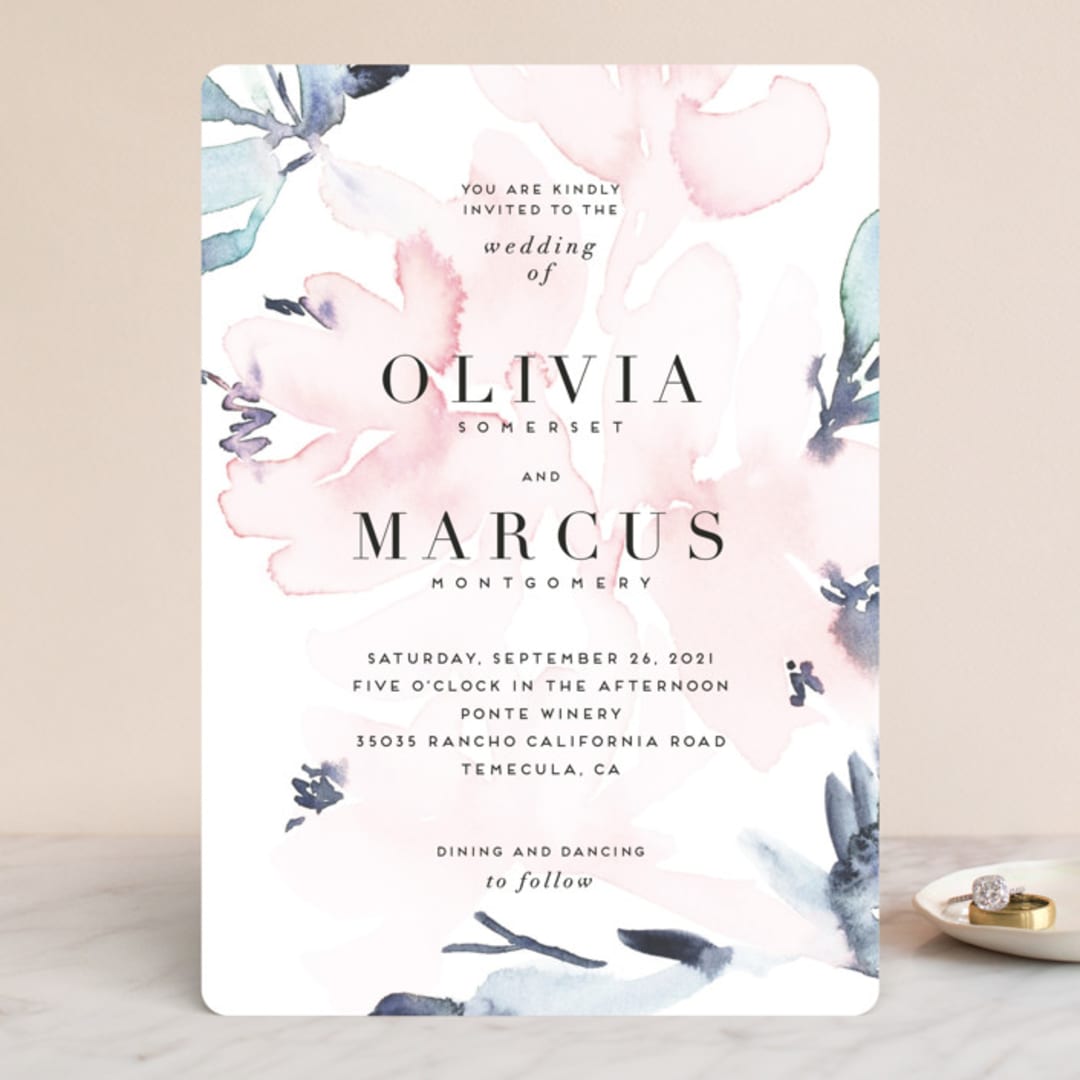 "Florista Modernista" - Wedding Invitations in Azalea by Petra Kern - Front