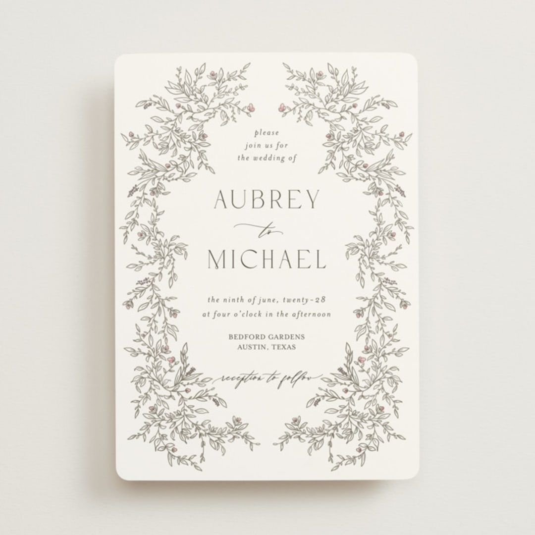 "Cottonwood" - Wedding Invitations in Ravello by Anne Ciotola - Front