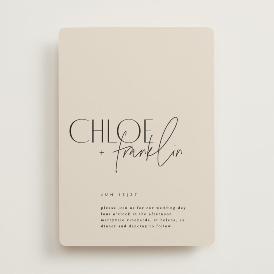 "Layered" - Wedding Invitations in Natural by Kelly Schmidt - Front
