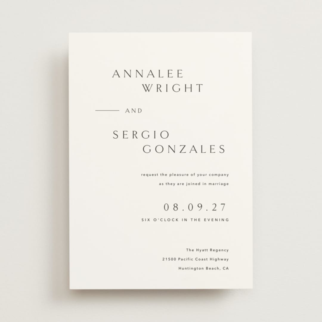 "Rhythmic" - Wedding Invitations in Simply White by Jennifer Postorino - Front