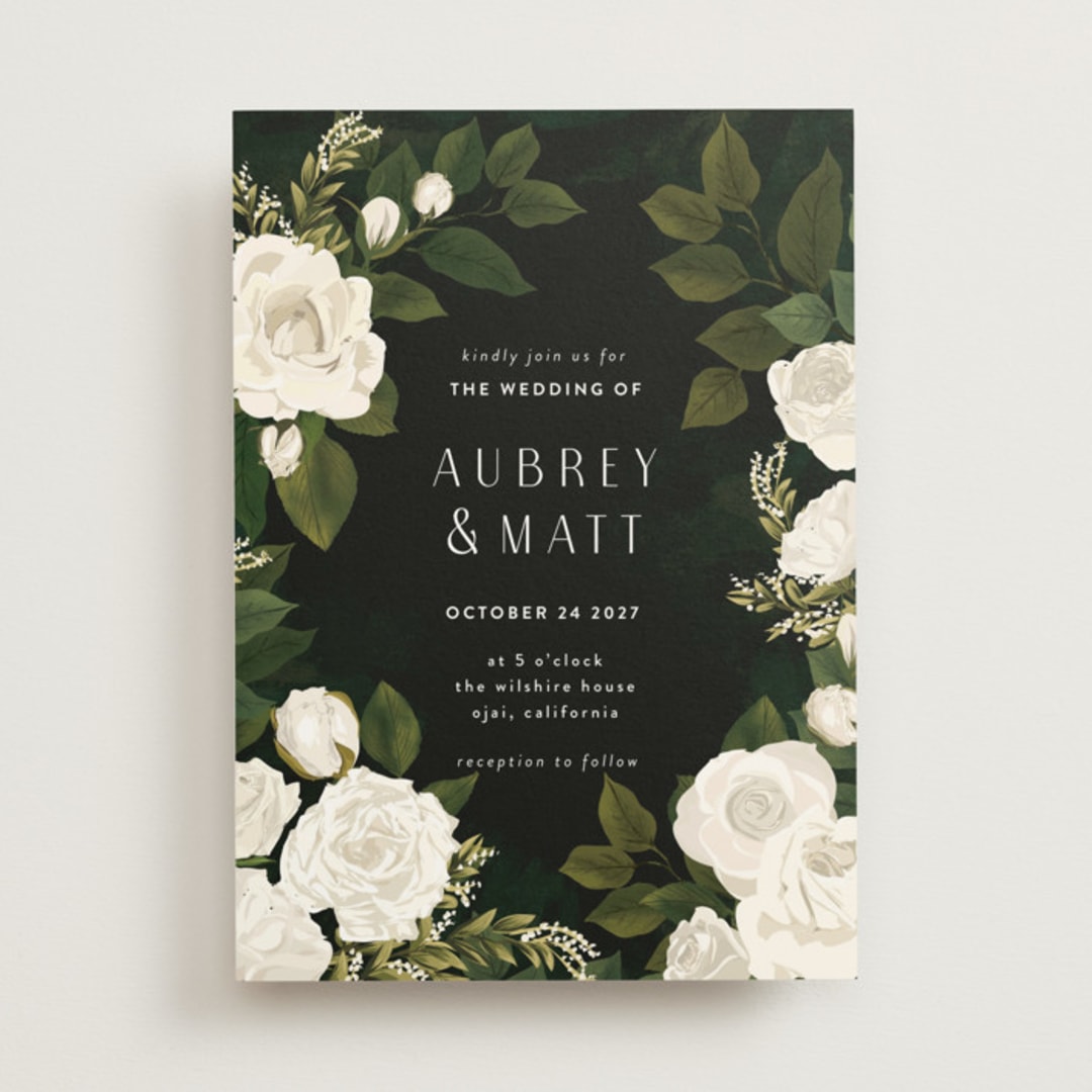 "Rose Garden" - Wedding Invitations in Porcelain by Susan Moyal - Front
