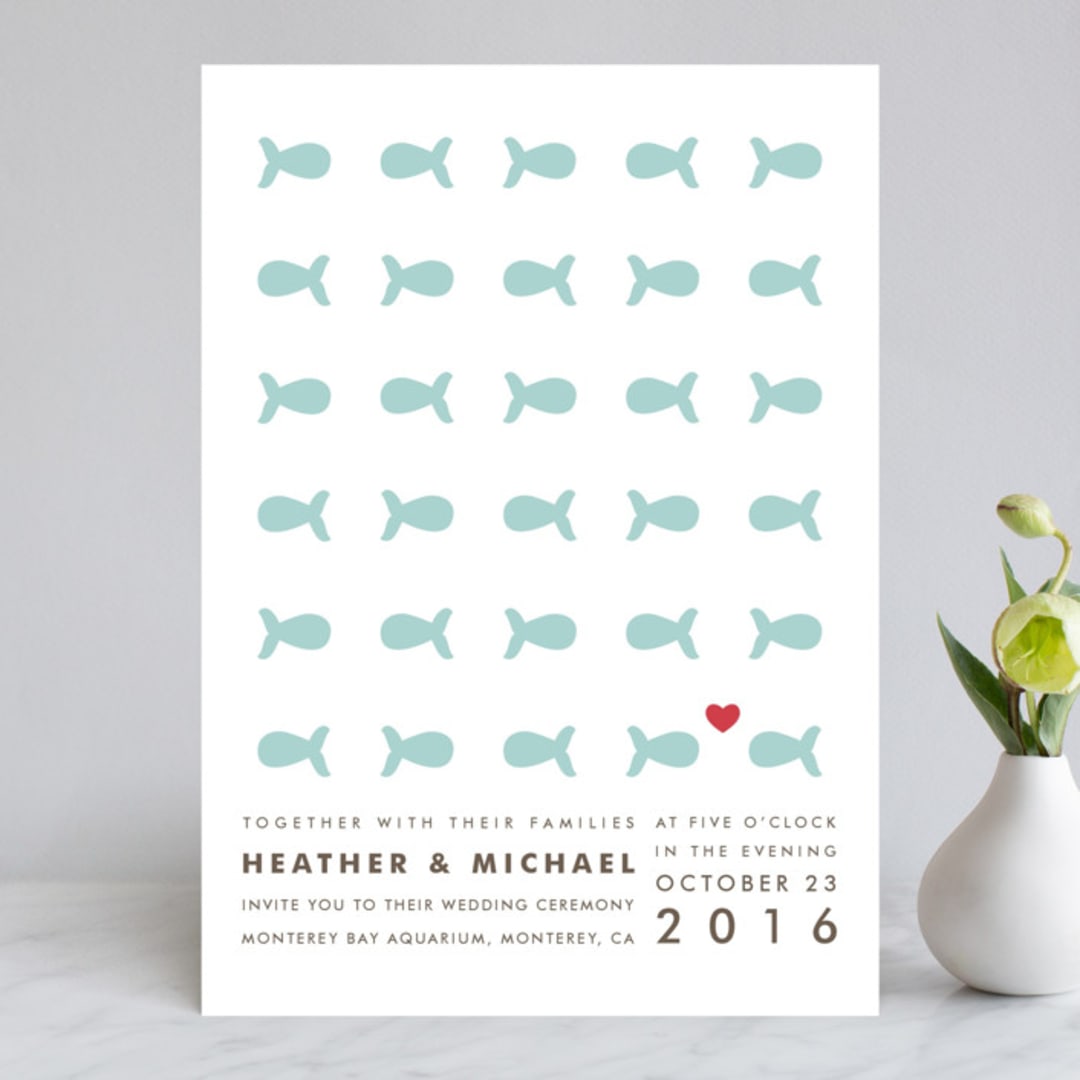 "Only Fish for Me" - Wedding Invitations in Tropical Sea by Ling Wang - Front