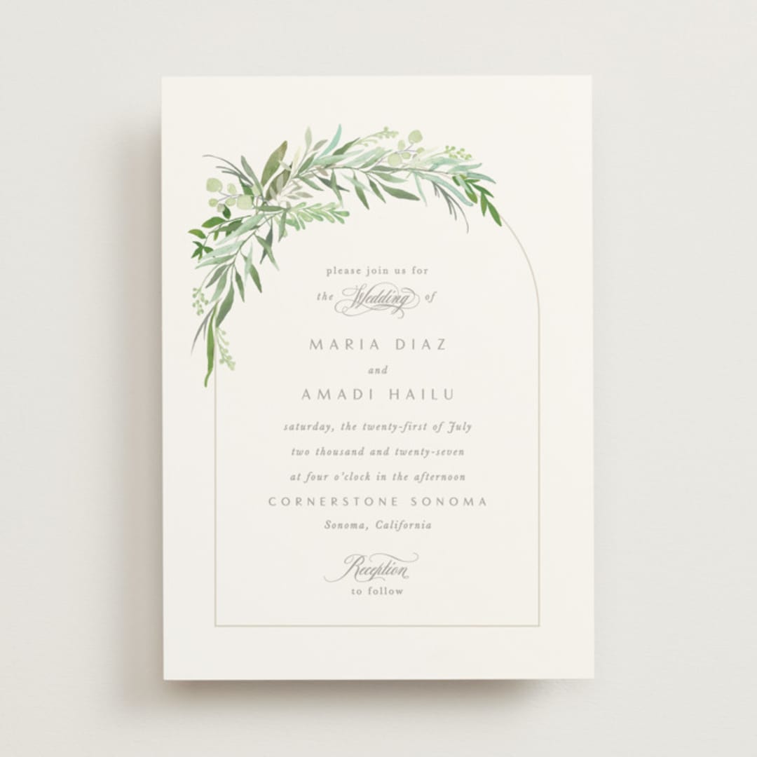 "I do" - Wedding Invitations in Fern by Creo Study - Front