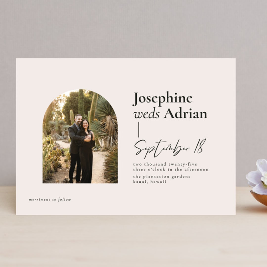 "view to behold" - Wedding Invitations in Onyx by letterfix - Front