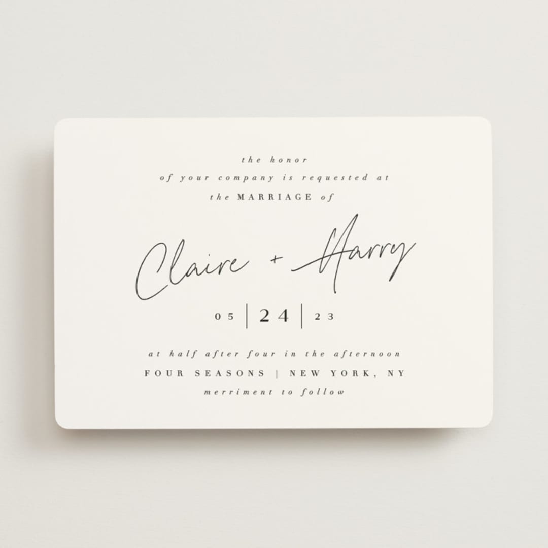 "Gotham" - Wedding Invitations in Lily by Ana Sharpe - Front