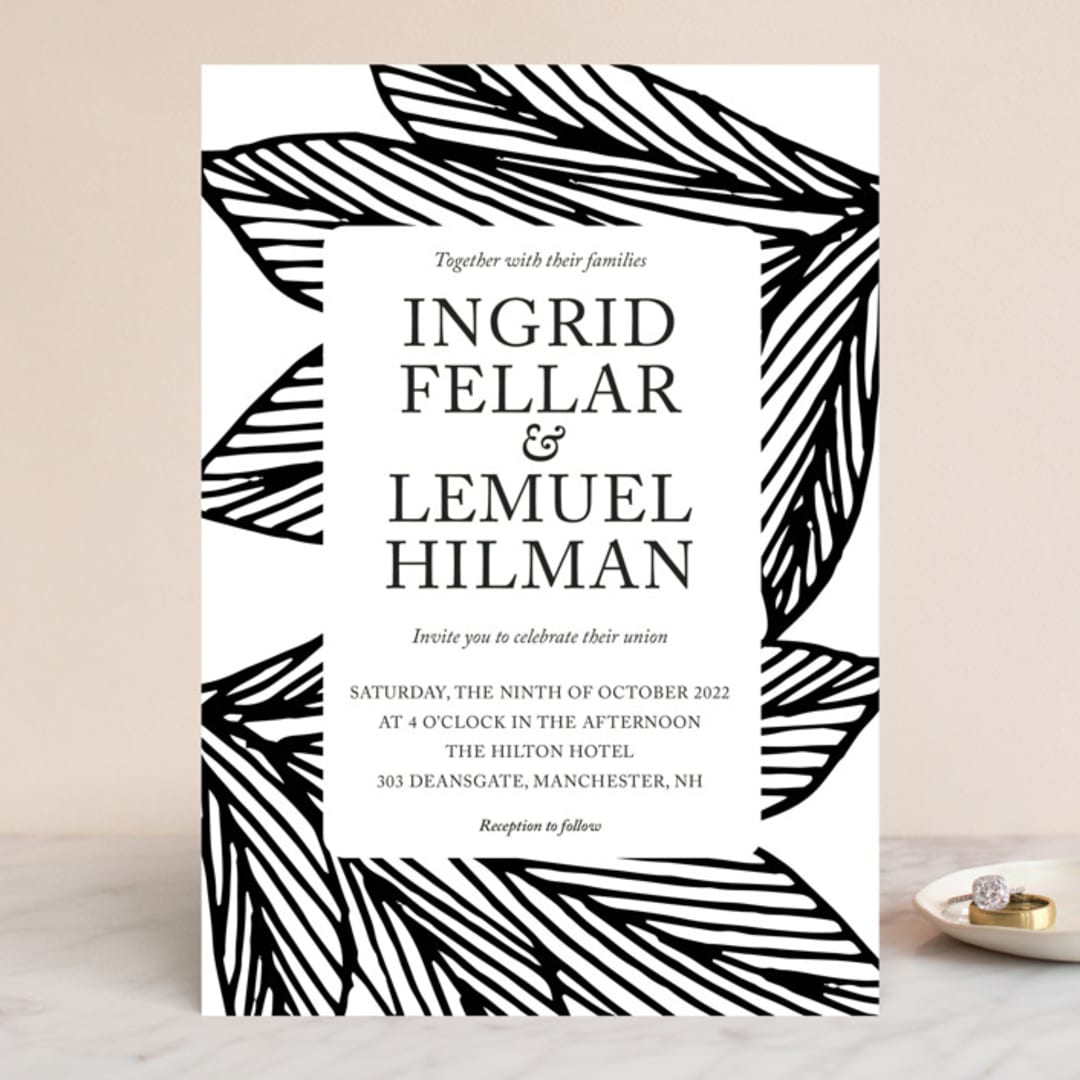 "vivid leaves" - Wedding Invitations in Ink by Ramoncita - Front