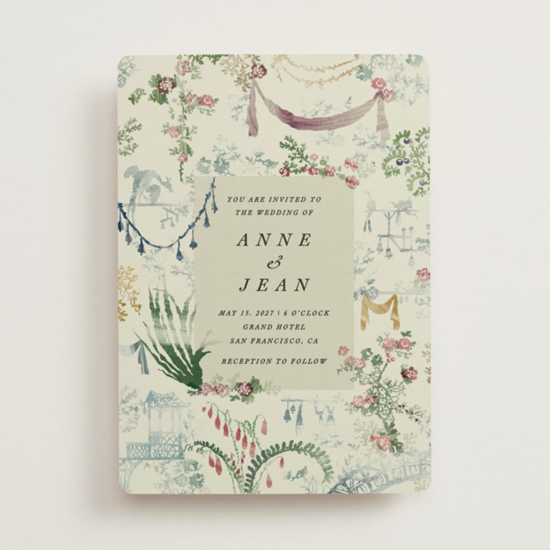 "Chinoiserie" - Wedding Invitations in Nouvelle by Sumak Studio - Front