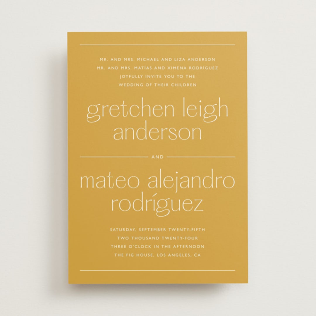 "goldfinch" - Wedding Invitations in Sunshine by Lindsay Stetson Thompson - Front
