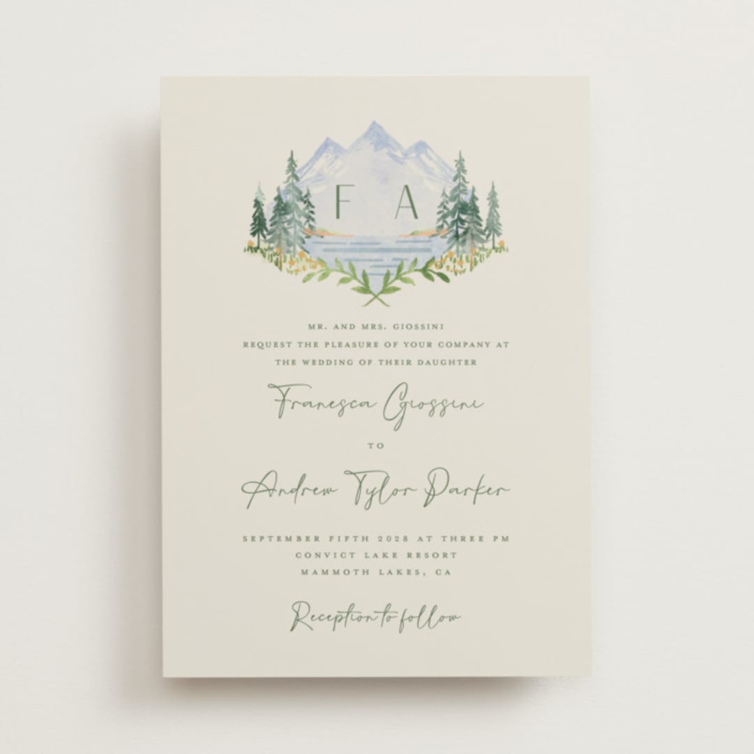 "Miniature Mountainscape" - Wedding Invitations in Summer by Petra Kern - Front