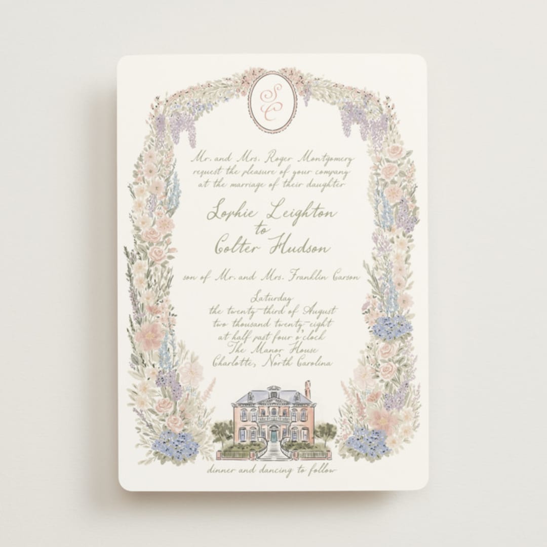 "Charlotte" - Wedding Invitations in Petal by Jenna Holcomb - Front
