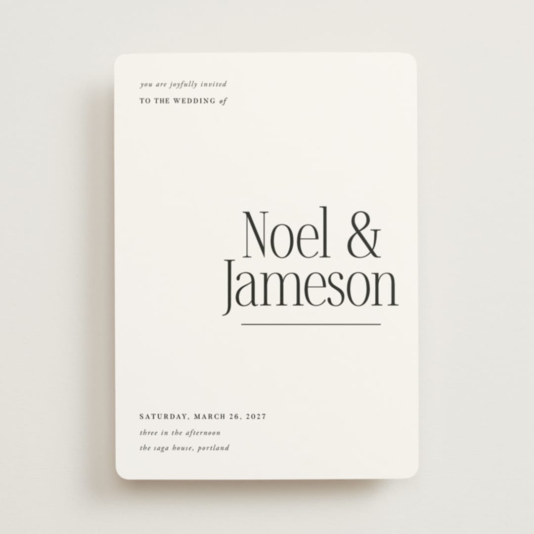 "Modern Space" - Wedding Invitations in Cloud by Ashlee Townsend - Front