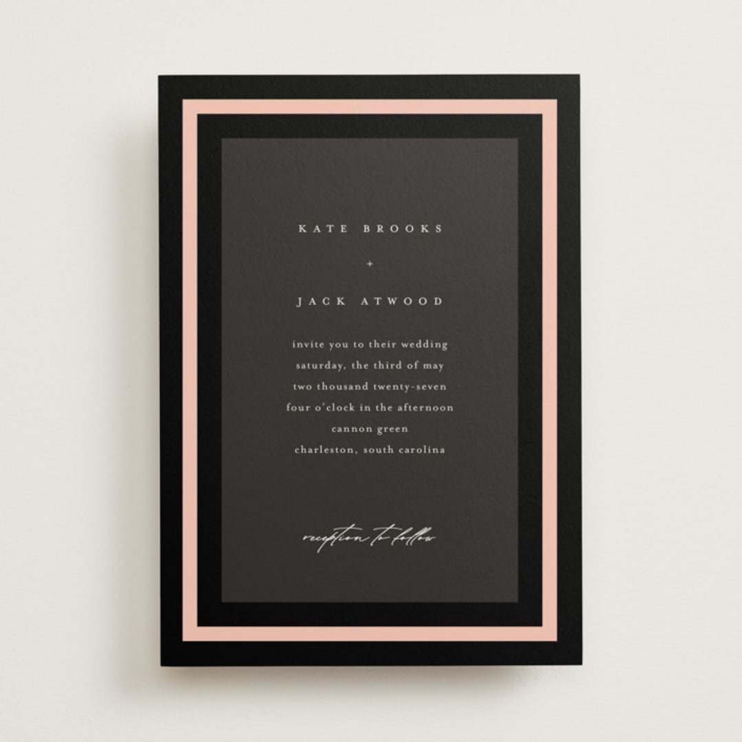 "Elance" - Wedding Invitations in Onyx by Eric Clegg - Front