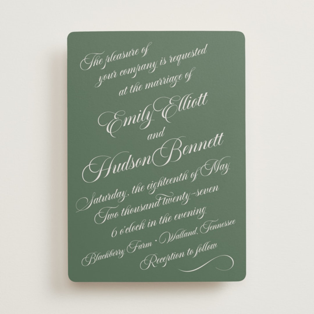 "Enchanted" - Wedding Invitations in Garden by Alston Foster - Front